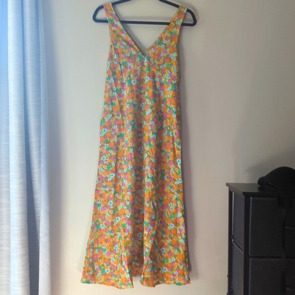 NWT Billabong Feel The Love Floral Sleeveless Midi Dress - Multicolor Small - Picture 6 of 6